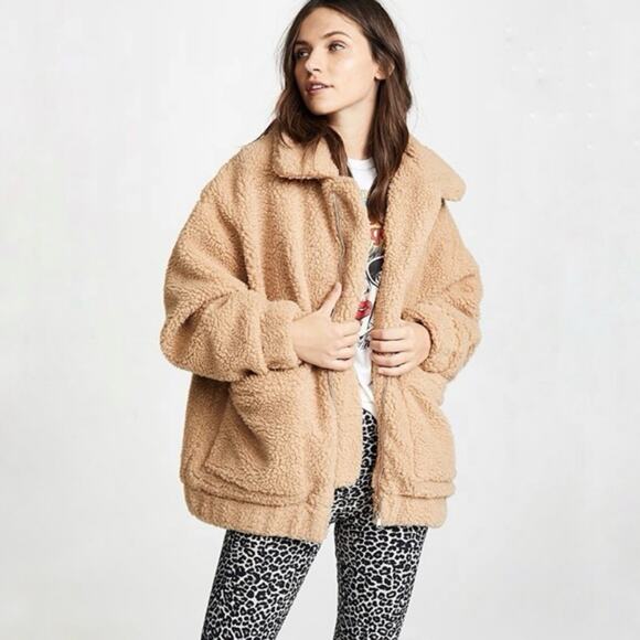 New I.AM.GIA Pixie Teddy Coat in Caramel Women's Size L - Picture 2 of 10